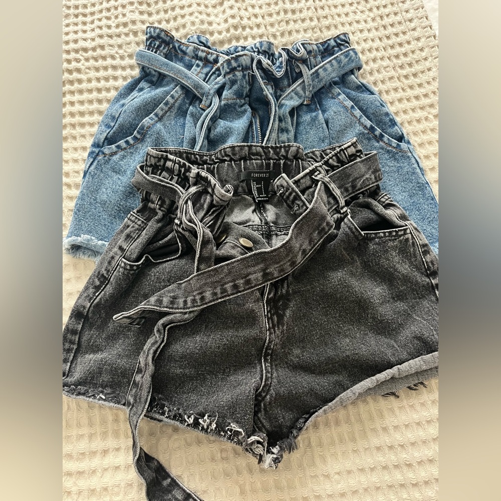 Forever 21 denim high waisted shorts